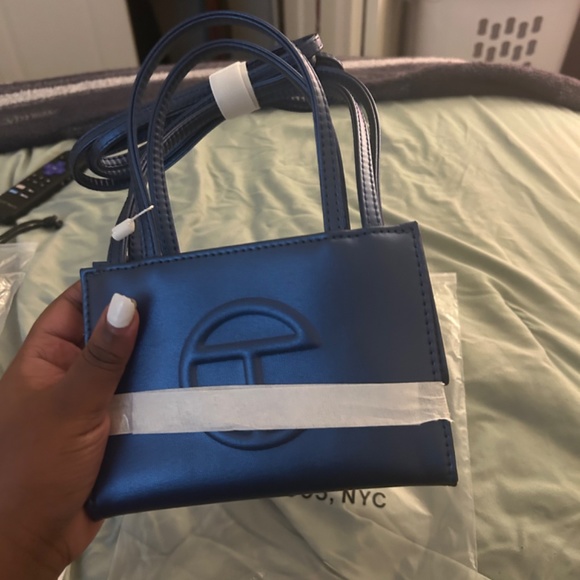 Cobalt Small Telfar Shopping Bag - Picture 2 of 12